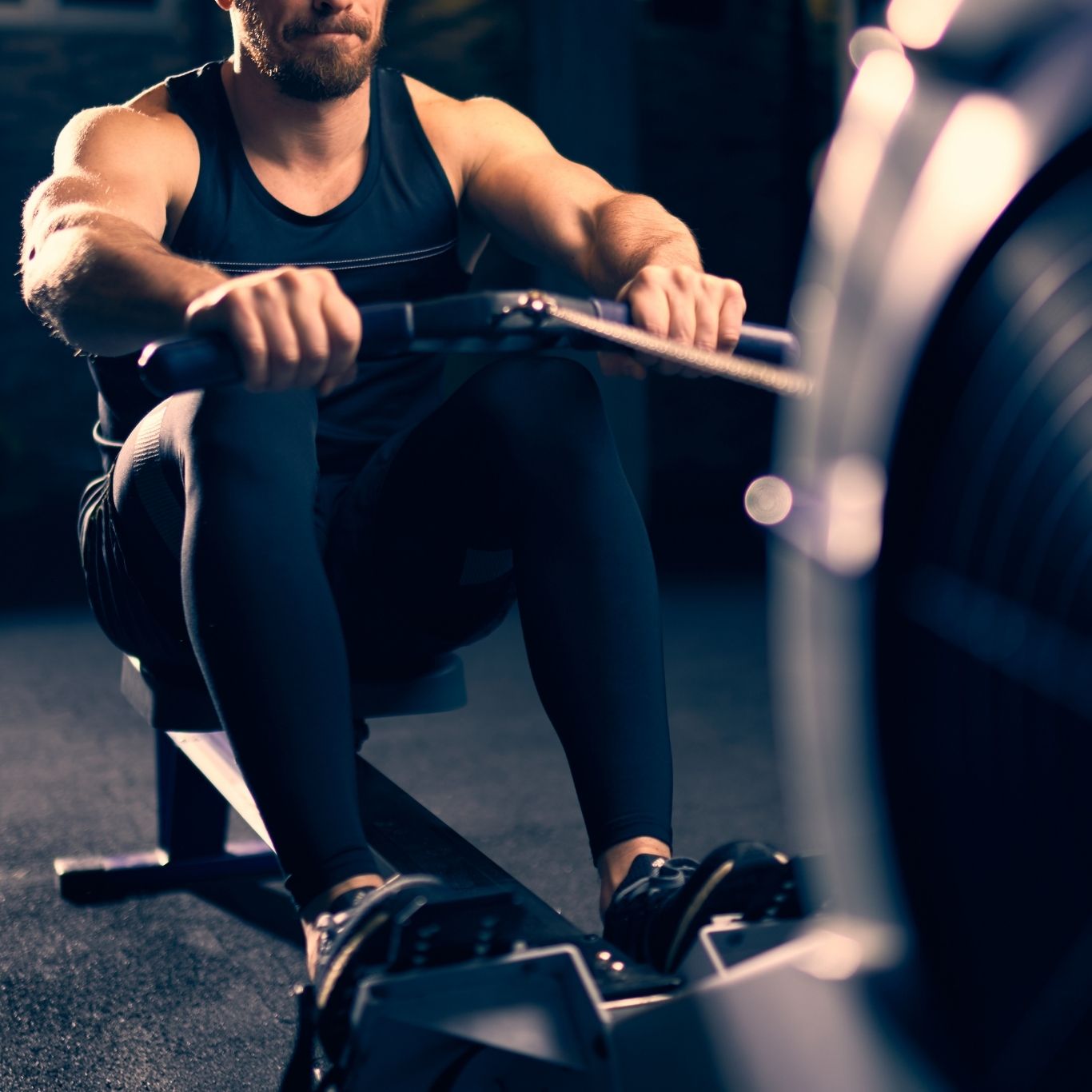 man rowing